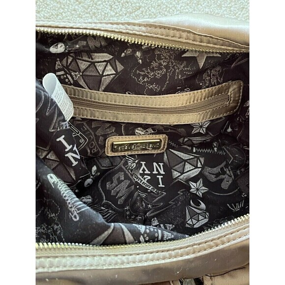 Steve Madden Cole Satin Hobo Slouch Handbag Gym Diaper Bag Rose Gold 90s Y2K - Picture 6 of 12